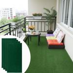 4er-Set Kunstrasenteppich Dunkelgrün 100x200cm: Pflegeleicht, UV-stabil & wet...