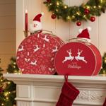 Incantevole set di valigette di Natale da 2 pezzi motivo renna - perfetto com...