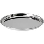 Plateau de service et décoratif rond en métal brillant Ø28 cm - Design de hau...