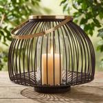 Elegantes Metall-Windlicht mit Glaseinsatz - Stimmungsvolle Akzente für drinn...