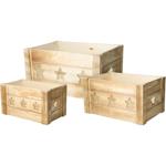 Aufbewahrungs-Holzboxen "Stern", 3er-Set - effiziente und dekorative Aufbewah...