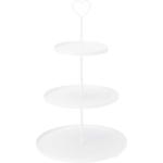 Étagère 3 niveaux - Plateau de service élégant avec poignée cœur - Pour gâtea...