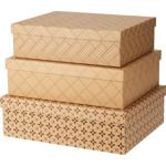 Set di scatole regalo, rettangolare, 3 pezzi, con 3 design diversi - scatole ...