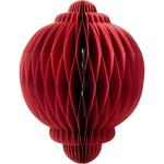 Red paper ball hanging decoration 15 x 20 cm – Festive decoration for wedding...