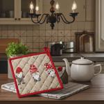 Presina con dolce gnomo di Natale in cotone, 20x20 cm - ideale come regalo o ...