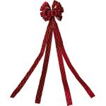 Magical red plaid tree bow, 130 cm. Sensational Christmas tree decor - tree t...