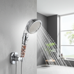 Innovative water-saving shower head with filter & 3 spray modes for reduced c...
