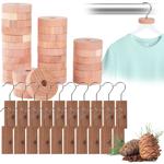 Zedernholz-Set aus 20 Zedernholz-Blöcken und 30 Zedernholz-Ringen: Natürliche...