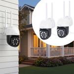 2 caméras de surveillance Wi-Fi extérieures 2K – IP66, motorisées – maîtrise ...