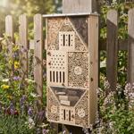 XXL insect hotel for wild bees & beneficial insects: solid, robust & species-...