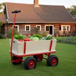 Vielseitiger Bollerwagen mit Luftreifen, 100kg Tragkraft: Robust & geländegän...