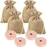 set di 2 set antitarme composto da bustina di lavanda e anello di legno di ce...