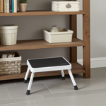 Sgabello stabile, 150 kg - acciaio, scala da cucina antiscivolo con blocchi d...