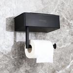 Toilet paper holder with wet wipe box and phone shelf made of stainless steel...
