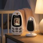 Video baby monitor with night vision: 2-inch monitor, secure monitoring - A c...