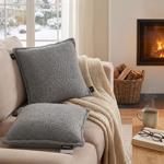 2er-Set Luxus Heizkissen 45x45 kabellos – Samt-Wärmekissen mit 5000mAh Akku, ...