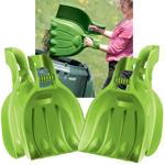 set of 2 XXL leaf collectors: A back-friendly garden helper for leaves, grass...