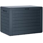 Robusta cassapanca da giardino effetto legno, antracite – La soluzione perfet...