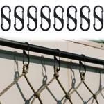 Carabiner S-hook set of 8, 5 x 2.2 cm: Robust multi-purpose hooks for a secur...