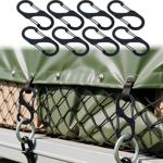 Carabiner S-hook set of 8, 7.2 x 3 cm: Robust multi-purpose hooks for a secur...