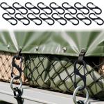 Carabiner S-hook set of 16, 7.2 x 3 cm: Robust multi-purpose hooks for a secu...