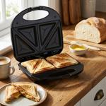 Sandwichmaker für 2 Sandwiches mit 850 Watt Leistung, Antihaftbeschichtung, C...