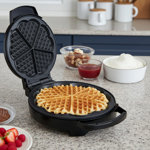 Herzform Waffeleisen aus Edelstahl, 1000 Watt: Für knusprige Perfektion. Waff...