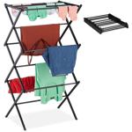 Efficient folding & extendable clothes horse, black: A flexible laundry tower...