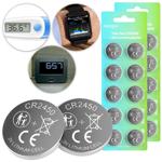 Set da 20 celle a bottone al litio CR2450 batterie 3V, 620 mAh alta capacità,...