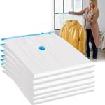 set of 6 space-saving vacuum bags XL, 80 x 120 cm, compression with vacuum cl...