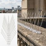 Effective set of 5 pigeon deterrent spikes, 3-row stainless steel, 2.5 m – in...