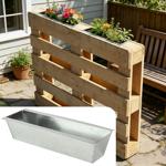 Cassetta per piante premium per pallet europei in metallo zincato, inserto pe...