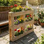 6er-Set Premium Pflanzkasten für Europaletten aus verzinktem Metall, Paletten...