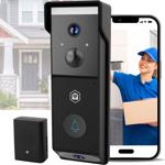 Professional SmartLife Video Doorbell with Motion Sensor & Night Vision, blac...