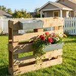 Lot de 2 bacs à plantes premium pour palettes Europe avec rail de suspension ...