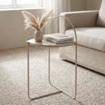 Splendido tavolino color sabbia - 40x40x65 con arco - tavolino moderno ed ele...
