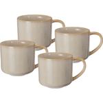 Elegantes 4er-Set Steinzeug Becher 332ml - Hochwertiges Keramik Geschirr in S...