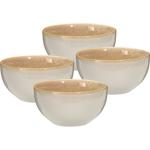 Hochwertiges 4er-Set Steinzeug-Schalen 580ml in Sandfarbe – Ideal als Müslisc...