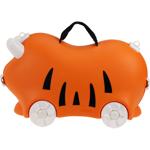 Robuster Kinder Trolley Hartschalenkoffer Orange – Stabiler Koffer mit Sitzfu...