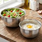 Set professionnel de bols mélangeurs 2 pièces en acier inoxydable – saladier ...