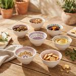 Elegant 6-piece snack bowl set made of high-quality porcelain, 240 ml – styli...