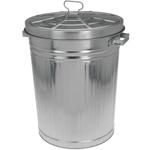 Tonne en métal robuste avec couvercle 55 litres – poubelle et tonne de jardin...