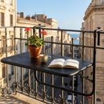 Space‑saving hanging balcony table (black, 60 x 40 cm): ideal for small balco...