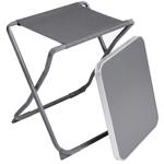 2‑in‑1 camping stool & side table, folding, up to 110 kg load capacity, light...