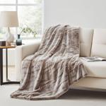 Ultra-soft cozy blanket in a luxurious faux-fur look, 125 x 150 cm, chocolate...