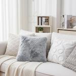 Cuscino decorativo soffice 45x45 cm - Fodera effetto pelliccia morbidissima, ...
