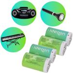 Set of 4 premium type D mono batteries - LR20 alkaline 1.5V - Long‑lasting po...
