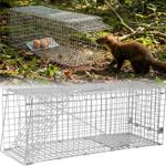 Profi Marder Lebendfalle - Wiederverwendbare Gitterfalle mit Trittplatte, Tra...