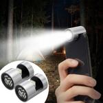 Set of 2 compact smartphone plug-in flashlights, Lightning, 280 lm: bright LE...