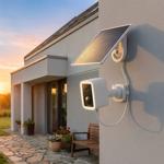 WiFi solar surveillance camera outdoors 3MP, self-sufficient IP66 wireless ca...